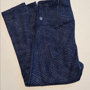Zella Navy and White Dotted Activewear Top